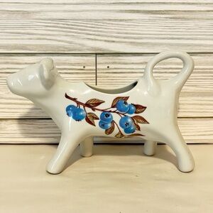 Vintage BIA Cordon Bleu Cow Creamer Blueberries Plums Farmhouse Country Decor